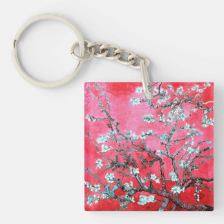 Van Gogh Almond Blossoms Rot Blau Schlüsselanhänger