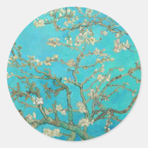 Van Gogh Almond Blossoms Runder Aufkleber
