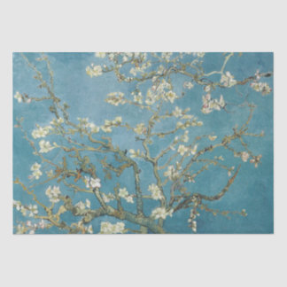 Van Gogh Almond Blossoms Türkis Seidenpapier