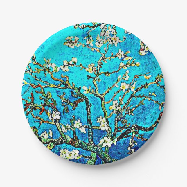 Van Gogh - Almond-Blüten Pappteller (Vorderseite)