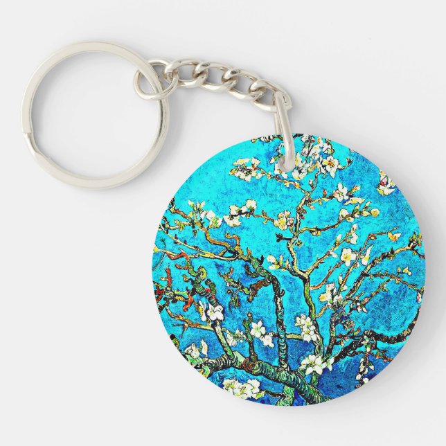 Van Gogh - Almond-Blüten Schlüsselanhänger (Vorderseite)