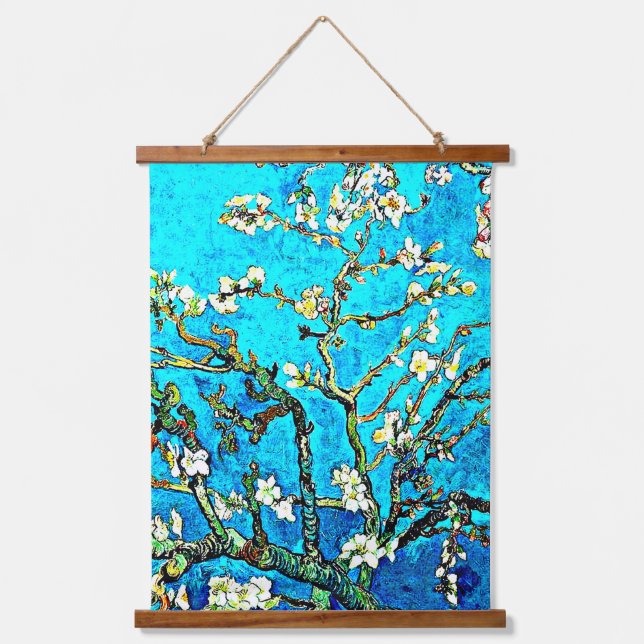 Van Gogh - Almond-Blüten Wandteppich Mit Holzrahmen (Vorderseite)
