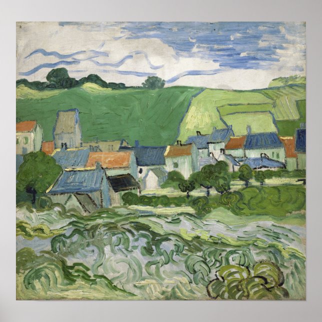 Van Gogh - Ansicht von Auvers Poster (Vorne)