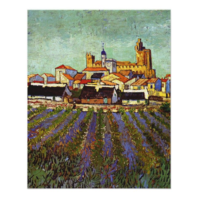 Van Gogh - Ansicht von Saintes-Maries Poster (Vorderseite)