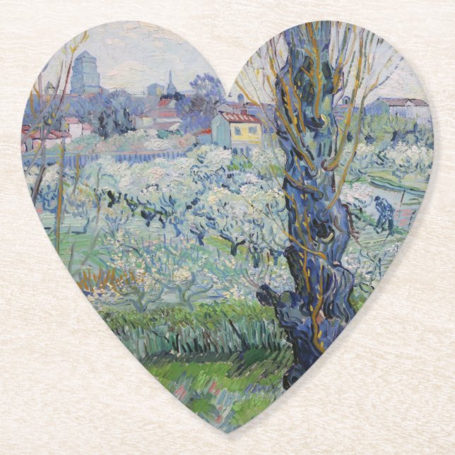 Van Gogh Ansichten von Arles Blühende Orte Untersetzer (Vorderseite)