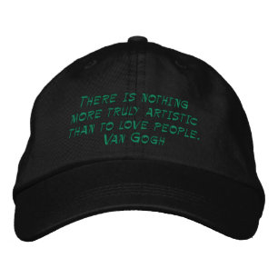 Van Gogh Art and Liebe Zitat bestickt Bestickte Baseballkappe