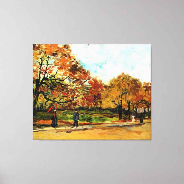 Van Gogh - Aussicht auf einen Park in Paris, berüh Leinwanddruck (Vorderseite)