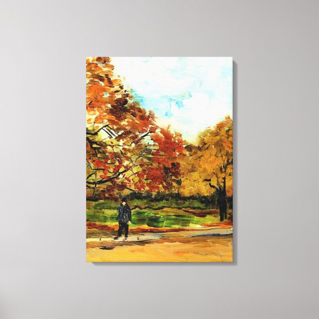 Van Gogh - Aussicht auf einen Park in Paris Leinwanddruck (Vorderseite)