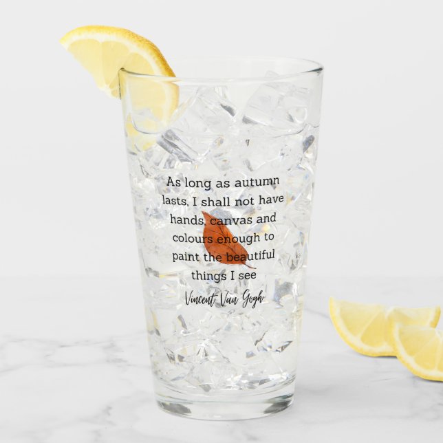 Van Gogh Autumn Quote Decor For Home Glas (Vorderseite Ice)