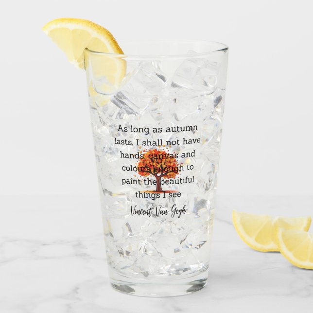 Van Gogh Autumn Quote Decor For Home Glas (Vorderseite Ice)
