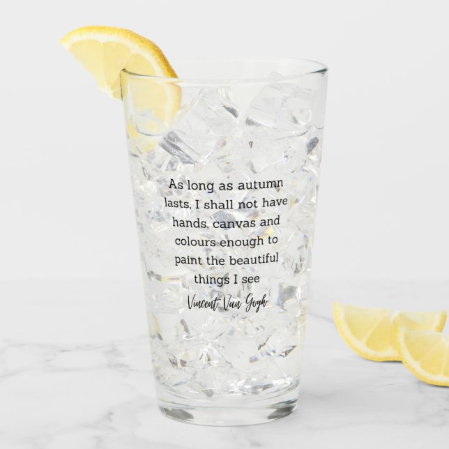 Van Gogh Autumn Quote Decor For Home Glas (Vorderseite Ice)
