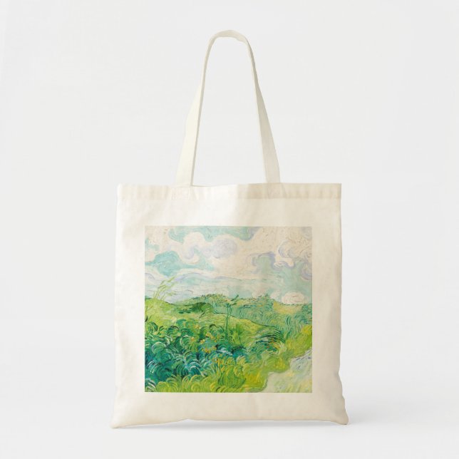Van Gogh. Auvers für grüne Weizenfelder. Impressio Tragetasche (Vorne)