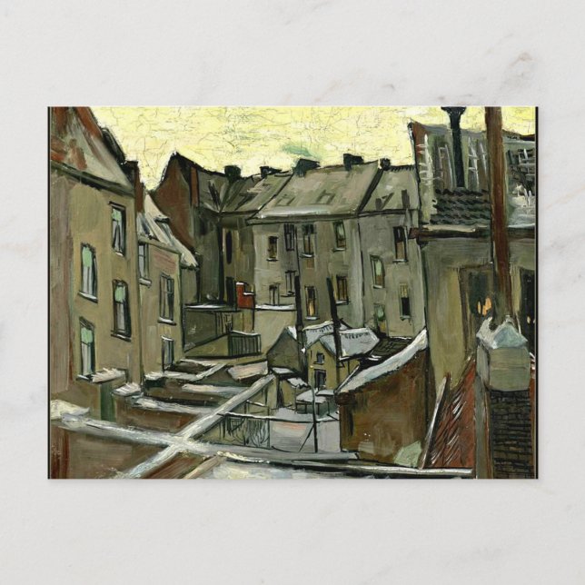 Van Gogh - Backyards in Antwerpen Postkarte (Vorderseite)