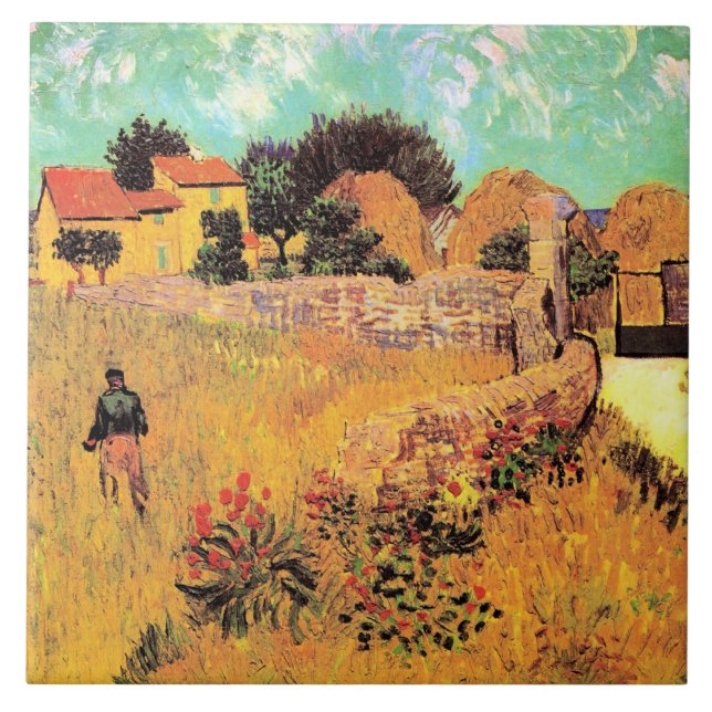 Van Gogh - Bauernhaus in der Provence, Fliese (Vorderseite)