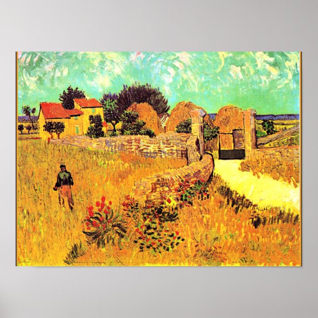 Van Gogh - Bauernhof in der Provence Poster (Vorne)