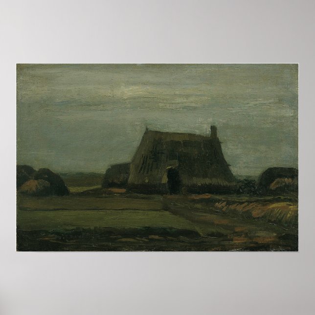 Van Gogh - Bauernhof mit Torf Poster (Vorne)