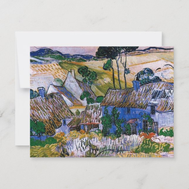 Van Gogh - Bauernhöfe bei Auvers Karte (Vorderseite)