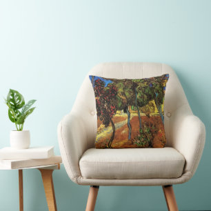Van Gogh Bäume im Garten, Krankenhaus Saint Paul Kissen
