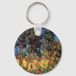 Van Gogh Bäume im Garten, Krankenhaus Saint-Paul Schlüsselanhänger