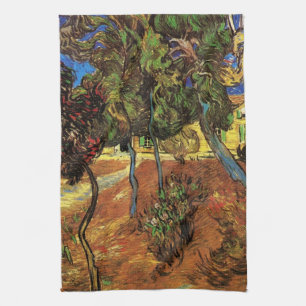 Van Gogh Bäume im Garten, Saint Paul Hospital Geschirrtuch
