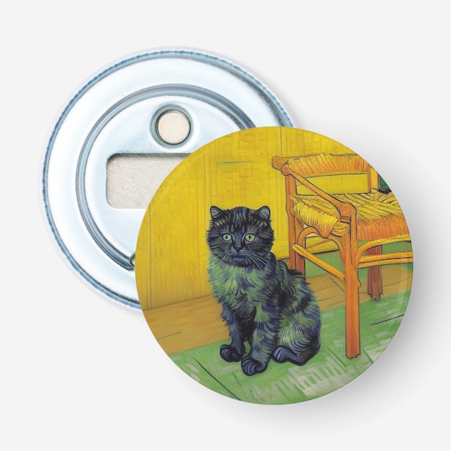 Van Gogh Black Cat Flaschenöffner (Vorderseite)