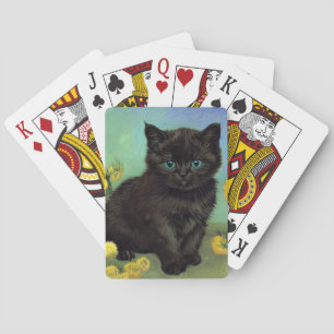 Van Gogh Black Cat Gelbe Blumen Spielkarten