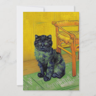 Van Gogh Black Cat Save The Date