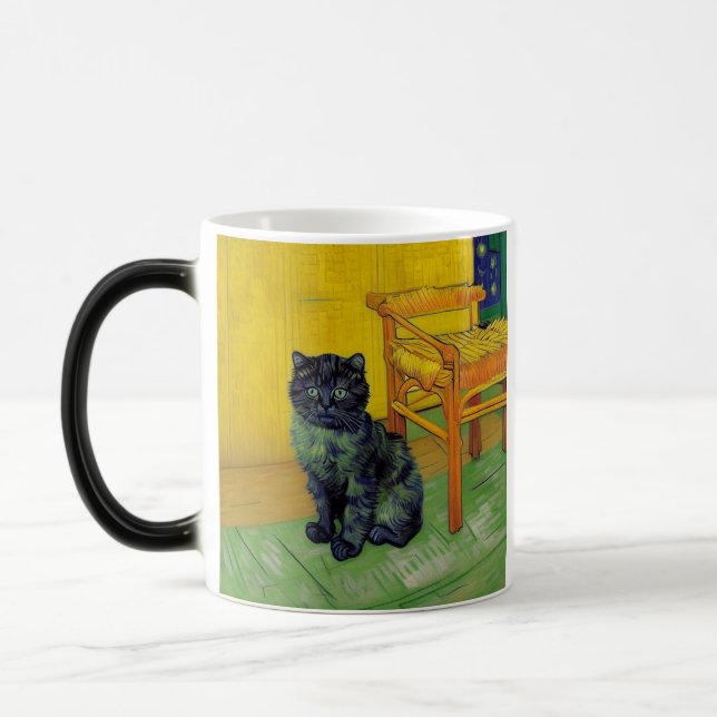 Van Gogh Black Cat Verwandlungstasse (Links)