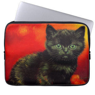 Van Gogh Black Kitten Laptopschutzhülle