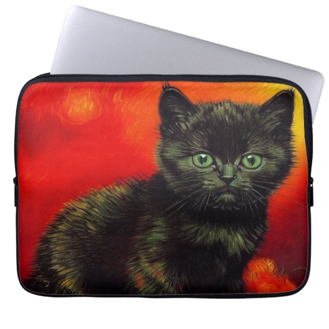 Van Gogh Black Kitten Laptopschutzhülle (Vorderseite)