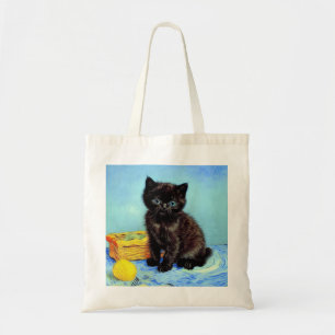 Van Gogh Black Kitten mit Yarn Tragetasche