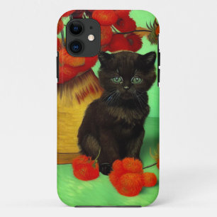 Van Gogh Black Kitten Red Blume Case-Mate iPhone Hülle