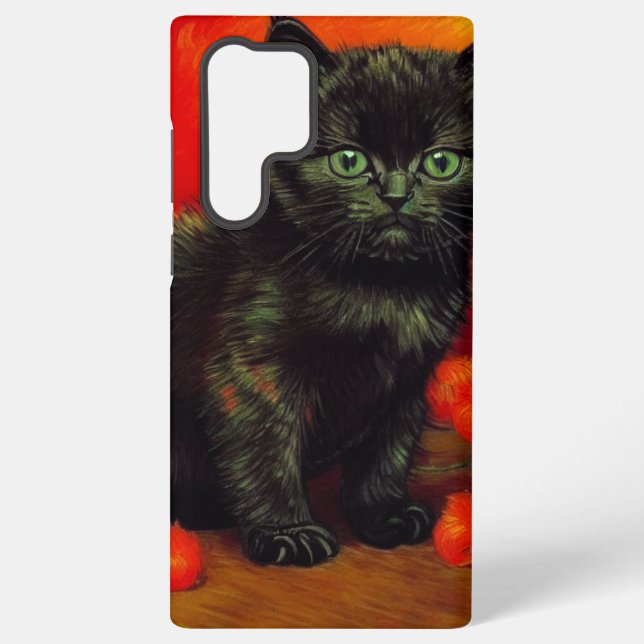 Van Gogh Black Kitten Samsung Galaxy Hülle (Rückseite)
