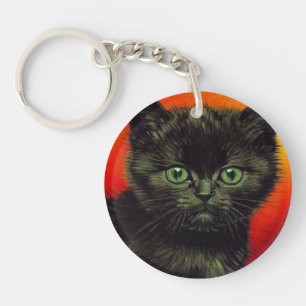 Van Gogh Black Kitten Schlüsselanhänger