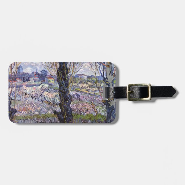 Van Gogh Blick auf Arles Blühende Obstgärten Druck Gepäckanhänger (Vorderseite horizontal)