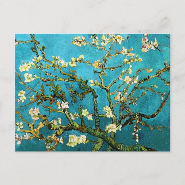 Van Gogh Blossomation Almond Tree Kunstvoll wander Postkarte (Vorderseite)