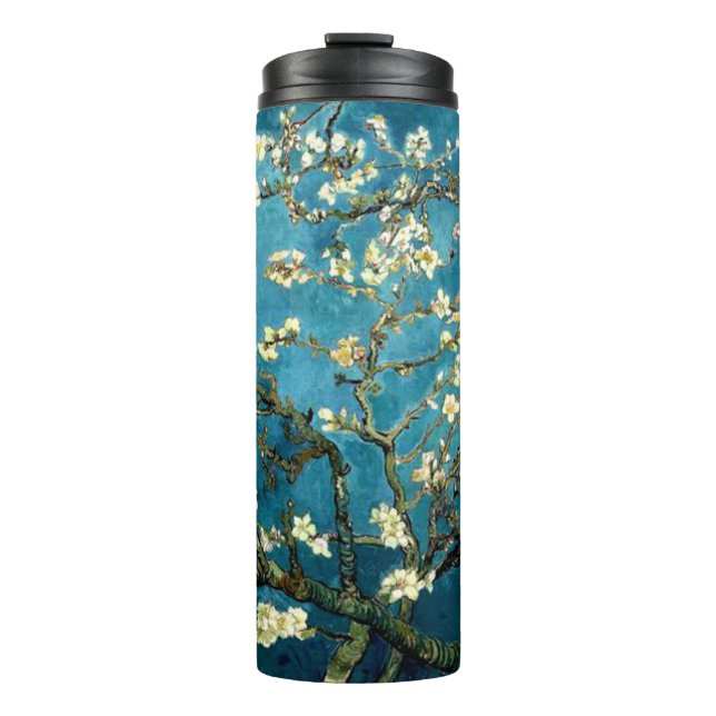 Van Gogh Blossoming Almond Tree Thermosbecher (Vorderseite)