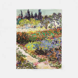 Van Gogh blühender Garten in Arles Florale Kunst Fleecedecke