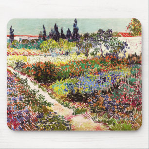 Van Gogh Blühender Garten in Arles Florale Kunst Mousepad