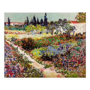 Van Gogh blühender Garten in Arles Florale Kunst Poster
