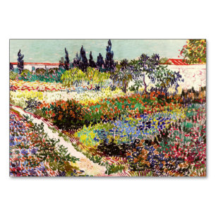 Van Gogh blühender Garten in Arles Florale Kunst Tischnummer
