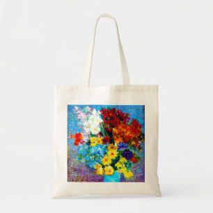 Van Gogh-Blume in einer Blauen Vase Tragetasche