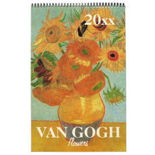 Van Gogh-Blume mit Sonnenblumen, Poppies, Ire Kalender