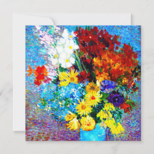 Van Gogh Blumen in einer blauen Vase Einladung