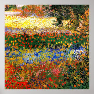 Van Gogh - Blumengarten, feine Kunstmalerei, Poster