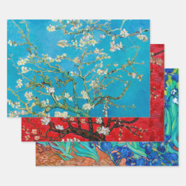 Van Gogh, Blüten Geschenkpapier Set
