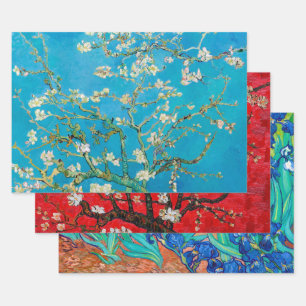 Van Gogh, Blüten Geschenkpapier Set