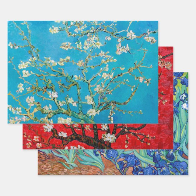 Van Gogh, Blüten Geschenkpapier Set (Set)