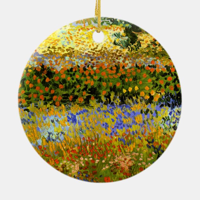 Van Gogh - Blütengarten Keramik Ornament (Hinten)