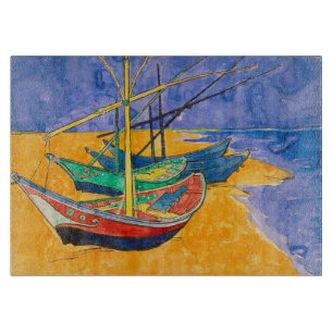 Van Gogh Boote Impressionismus Strand Schneidebrett
